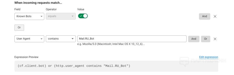 Фильтруем ботов, краулеров и прочий мусор с помощью CloudFlare